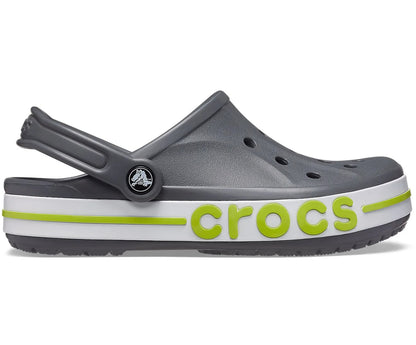 Crocs Bayaband Casual Sandal (Slate Grey - Lime Punch)